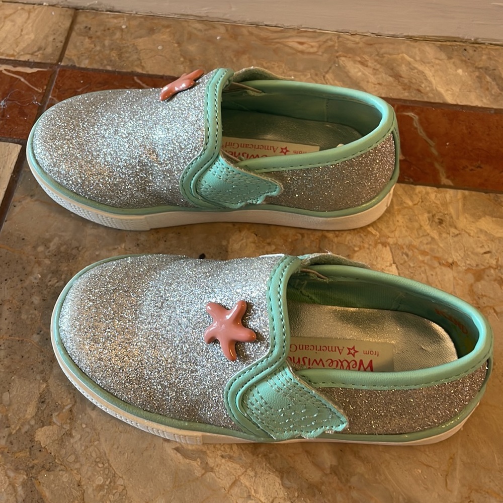 American Girl Wellie Wishers | Toddler Silver Starfish Shoes
